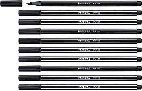 Premium-Filzstift - STABILO Pen 68 - 10er Pack - schwarz im Sale