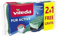 Thumbnail for Vileda Glitzi PurActive Reinigungsschwamm, entfernt selbst hartnäckigsten Schmutz ohne zu Verkratzen, geeignet für empfindliche Oberflächen, leicht ausspülbar, Farbe grün, 2+1 Sparpack im Sale