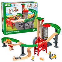 Thumbnail for BRIO World 33887 Großes Lagerhaus-Set mit Aufzug - Zubehör für die Holzeisenbahn - Konstruktionsspielzeug empfohlen für Kinder ab 3 Jahren im Sale