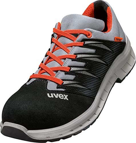 Uvex 2 Trend - Sicherheitsschuhe S2 SRC ESD - Grau-Orange/Schwarz - Gr. 49 im Sale