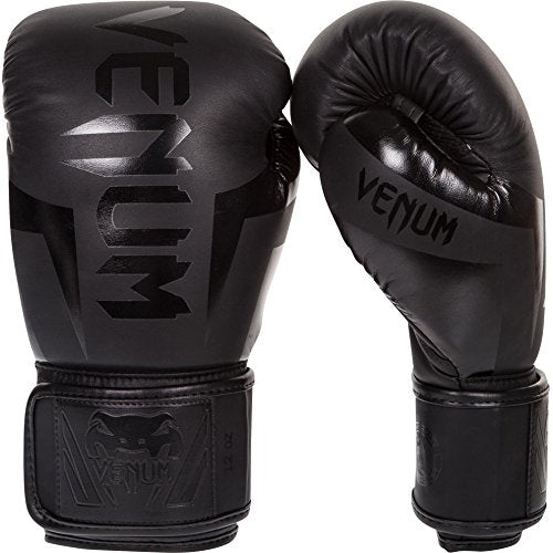 Venum Elite Boxhandschuhe - Schwarz/Schwarz - 12 Oz im Sale