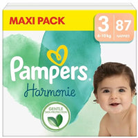 Thumbnail for Pampers Windeln Größe 3 (6-10 kg), Windeln Harmonie, 87 Stück, Schonung der empfindlichen Haut und Inhaltsstoffe pflanzlichen Herkunft