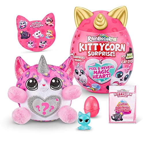 Rainbocorns Kittycorn Surprise, Bengalkatze, 10 Überraschungen zum Auspacken, Plüschtier zum Kuscheln