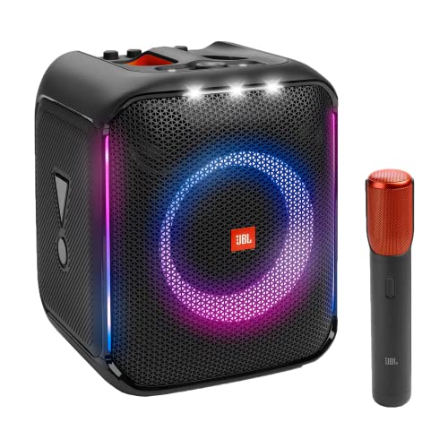 JBL PartyBox Encore – Tragbarer Party-Lautsprecher für drinnen und draußen – Mit eingebauten Lichtern, IPX4-Design und tiefem Bass – 10 Stunden Laufzeit – In Schwarz im Sale