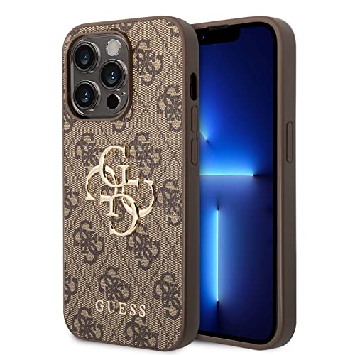 Guess GUHCP14L4GMGBR hülle für iPhone 14 Pro 6, 1 braun/Brown hardcase 4G Big Metal Logo, GUHCP14L4GMGGR, schwarz im Sale