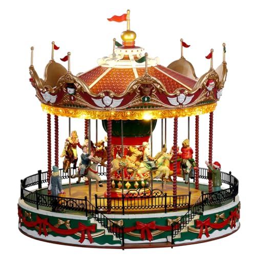 Lemax 34682 Carnival-Sights & Sounds: Santa Carousel-(34682-UK), Resin, Mehrfarbig im Sale