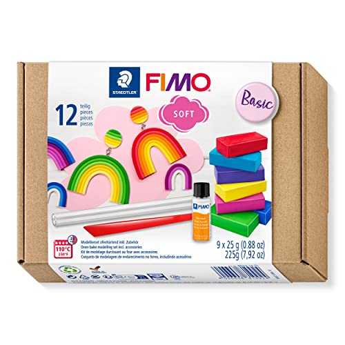 STAEDTLER FIMO soft Basic-Set mit 9 Halbblöcken à 25 g