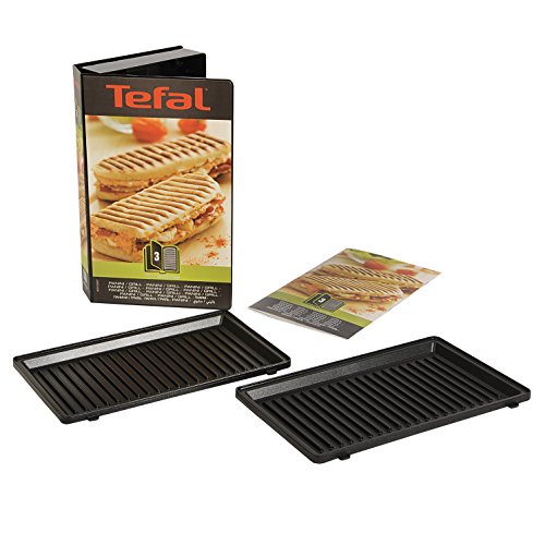 Tefal Snack Collection Box| XA8003 | mit 2 Panini-Grillplatten + Rezeptbuch | kompatibel mit Tefal XA800312 Snack Time Sandwichmaker | Rosa | Groß im Sale