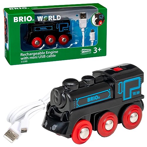 BRIO Bahn 33599 - Schwarze Akku-Lok mit Mini-USB im Sale