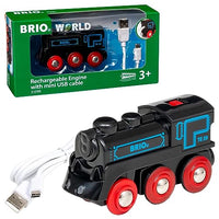 Thumbnail for BRIO Bahn 33599 - Schwarze Akku-Lok mit Mini-USB im Sale