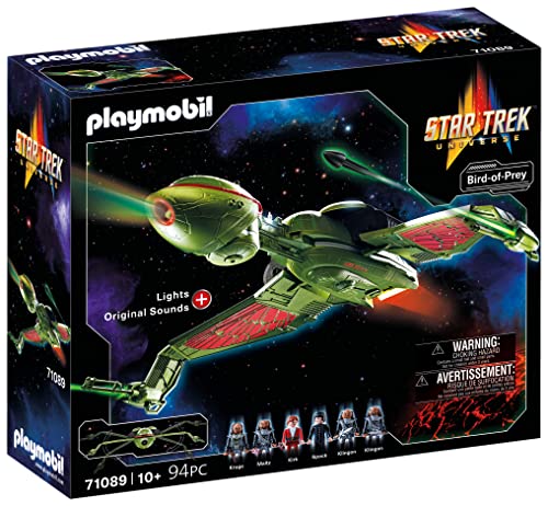 PLAYMOBIL 71089 Star Trek - Klingonenschiff: Bird-of-Prey, Klingonenschiff mit Lichteffekten, Original-Sounds und Sammelfiguren, Für Star Trek-Fans und Kinder ab 10 Jahren [Exklusiv bei Amazon]