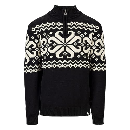 Dale of Norway Herren Falkeberg Pullover, Black-Off White, im Sale