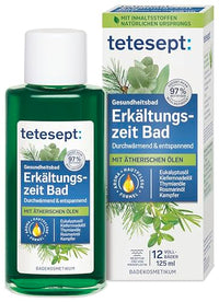 Thumbnail for tetesept Erkältungszeit Bad – Gesundheitsbad für die kalte Jahreszeit mit 5 ätherischen Ölen – Wohltuender Badezusatz zur Entspannung von Körper und Geist – 1 x 125 ml im Sale