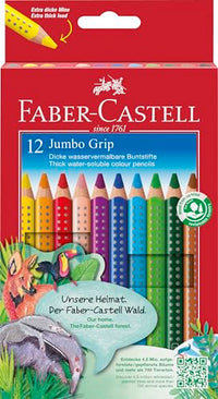 Thumbnail for Faber-Castell 110912 - Jumbo Buntstifte Set Grip, 12-teilig, dreikant, bruchsicher, für Kinder und Erwachsene