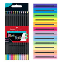 Thumbnail for Faber-Castell 116410 - Buntstifte Black Edition, Neon + Pastell Farben, 12er Etui