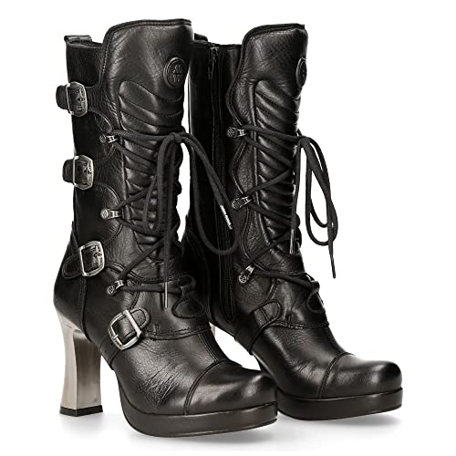 New Rock Damen 5815 S10 Motorradstiefel, Schwarz, EU im Sale