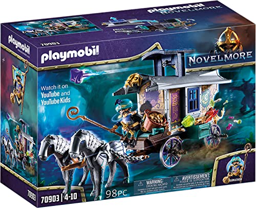 PLAYMOBIL Novelmore 70903 Violet Vale - Händlerkutsche, Spielzeug für Kinder ab 4 Jahren im Sale