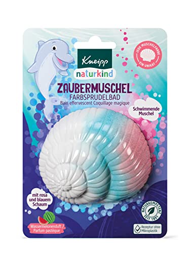 Kneipp naturkind Farbsprudelbad Zaubermuschel - Badezusatz mit wertvollem Traubenkern- & Avocadoöl - Schwimmende Muschel mit Duft nach Wassermelone für magischen Spaß in der Badewanne - 1St. im Sale