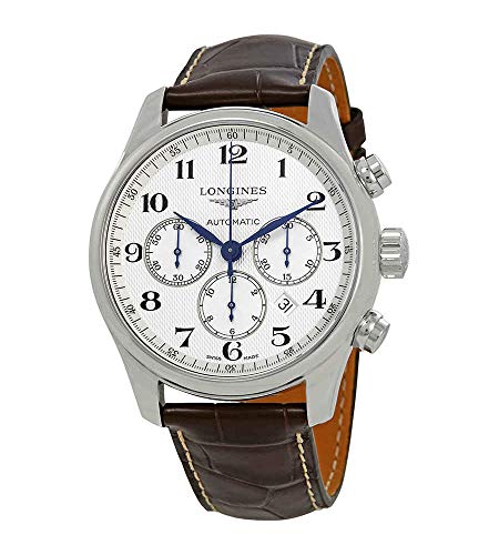 Longines Master Collection Herren-Armbanduhr L2.859.4.78.3, automatisch, weißes Zifferblatt im Sale