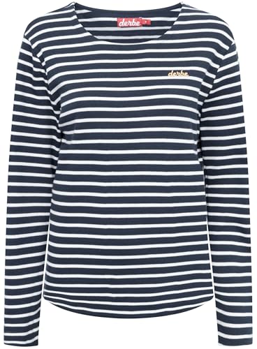 derbe Longsleeve Interstriped Women, L, Navy/Offwhite im Sale