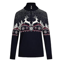 Thumbnail for Dale of Norway Damen Dale Christmas Fem Pullover, Marineblau/Off-White/Red Rose, im Sale