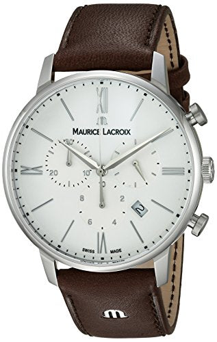 Maurice Lacroix Herren Analog Quarz Uhr mit Leder Armband EL1098-SS001-112-1 im Sale