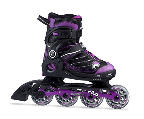 Fila Mädchen Wizy Alu Girl Inline Skate, schwarz/Magenta, 32-35 im Sale