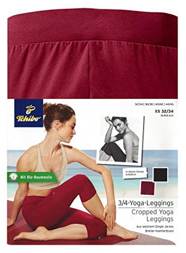 Tchibo TCM 3/4 Yoga Leggings Bordeaux (36/38 S) im Sale