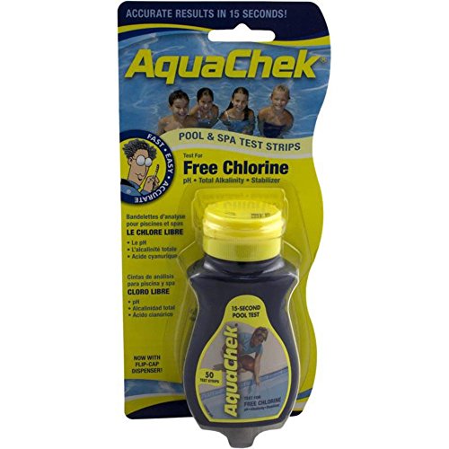 Aquachek 511244A Plastik Schwimmbecken und Spa Teststreifen, Gelb