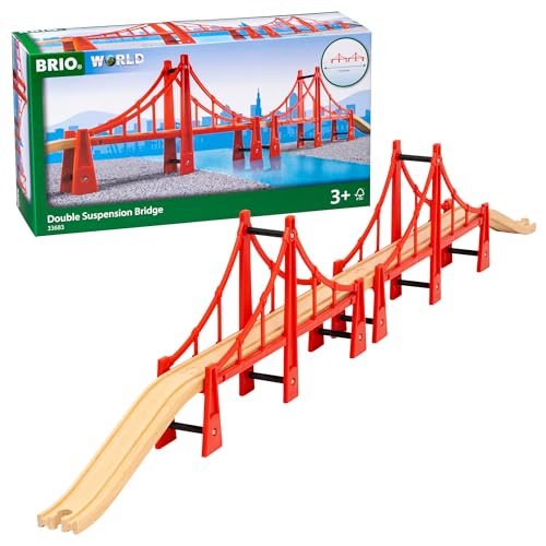 BRIO World 33683 Hängebrücke - Eisenbahnzubehör Holzeisenbahn - Kleinkinderspielzeug empfohlen für Kinder ab 3 Jahren im Sale