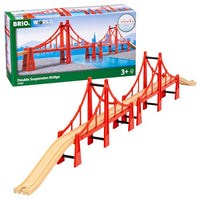 Thumbnail for BRIO World 33683 Hängebrücke - Eisenbahnzubehör Holzeisenbahn - Kleinkinderspielzeug empfohlen für Kinder ab 3 Jahren