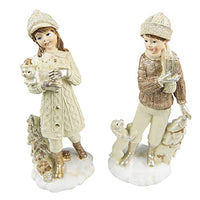 Thumbnail for Clayre & Eef Mädchen und Junge Winterfigur im Set Weihnachten Landhaus