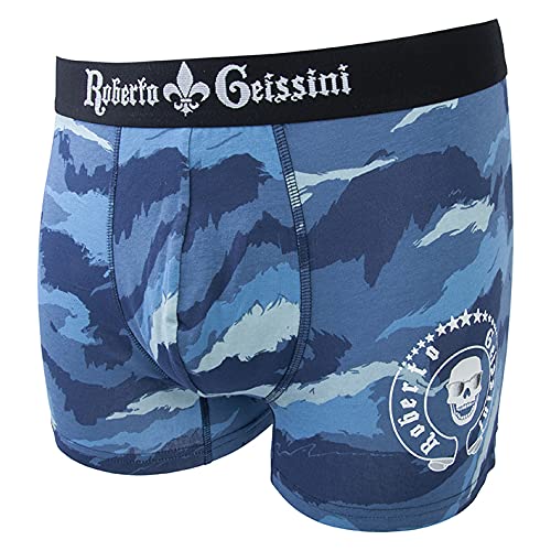 Roberto Geissini RG Paul Boxershorts Herren 2er Pack Männer Unterhosen Unterwäsche Boxer Baumwolle blau - im Sale