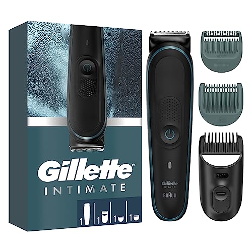 Gillette Intimate Trimmer Herren i5 für den Intimbereich, SkinFirst Intimrasierer Mann mit lebenslang scharfen Klingen, wasserdicht, kabellos für Nass- und Trockenanwendung im Sale