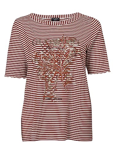 Via Appia Due Damen Modisches T-Shirt mit gestreiftem Allover-Muster im Sale