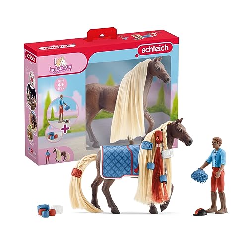 schleich HORSE CLUB 42586 Sofia's Beauties Pferde Styling Spielset mit Figuren - 18-Teiliges Dream Horse Pferdespielzeugset mit Leo und Rocky, Pferd mit Mähne, Pferde Spielzeug ab 4 im Sale