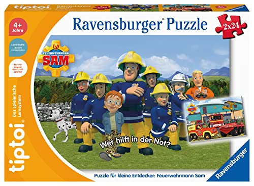 Ravensburger tiptoi Puzzle 00139 Puzzle für kleine Entdecker: Feuerwehrmann Sam, Kinderpuzzle für Kinder ab 4 Jahren, für 1 Spieler