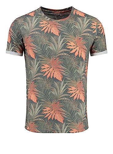 KEY LARGO Herren Mt Leaf Round T-Shirt, Anthra (1101), EU im Sale