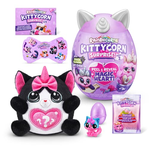 Rainbocorns Kittycorn Surprise Serie 2, Lucky Schwarze Katze, von ZURU, Kuscheltier (Schwarze Katze)