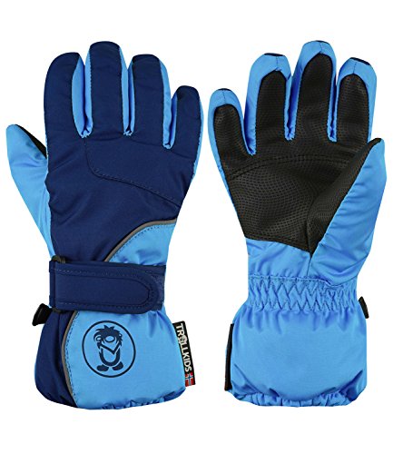 Trollkids Kinder wasserdichter Fingerhandschuh Troll, Marineblau/Mittelblau, Größe 5,0 im Sale