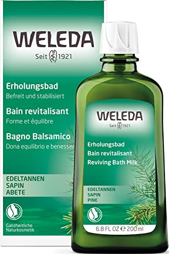 WELEDA Bio Edeltannen Erholungsbad, Naturkosmetik Bio Bade Essenz mit ätherischen Ölen von Fichten und Edeltannen zur Entspannung und Pflege, Badezusatz für innere Kraft (1 x 200 ml)