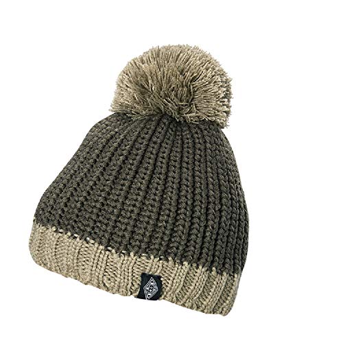 Borussia Mönchengladbach Strick Beanie mit Bommel grün/oliv One Size