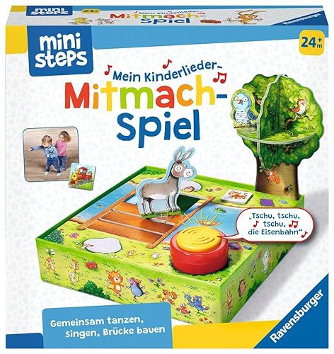 Ravensburger ministeps 4172 Mein Kinderlieder-Mitmachspiel, Lustiges Bewegungspiel mit 12 beliebten Kinderliedern, Spielzeug ab 2 Jahre im Sale