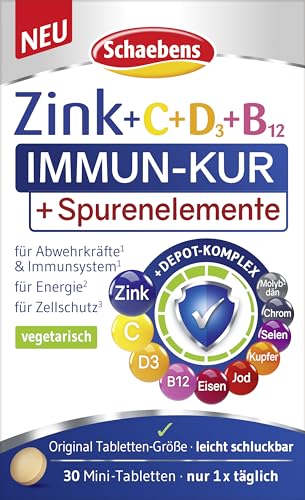 Schaebens Zink +C +D3 Immun-Kur für Immunsystem, Zellschutz, Zellteilung, Energie, Blutbildung