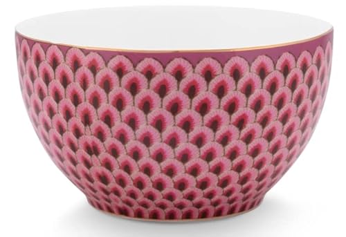 PiP Studio 5100319 Flower Festival scallop Bowl dark pink 9,5 cm (1 Stück) im Sale