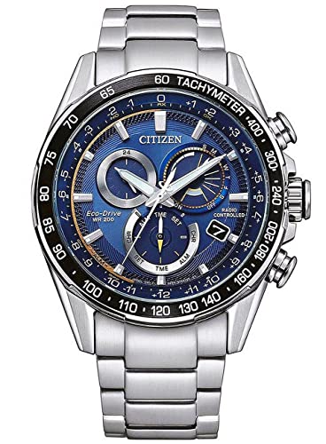 Citizen Herren Analog Solar Uhr mit Edelstahl Armband CB5914-89L, Blau im Sale