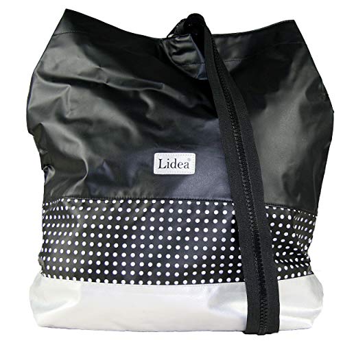 Lidea Capri Beachbag Rucksack Strandtasche 35 x 45 x 12 cm OS Black-Silver (077) im Sale