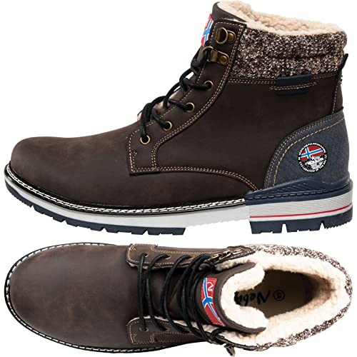 Nebulus Herren Winterstiefel ROVER, warme und praktische Stiefel, Übergangsschuhe, hellbraun - 47 im Sale