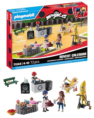 PLAYMOBIL | Adventskalender Miraculous | Ladybug - Picknick in Paris | 24 spannende Türchen | Inklusive fünf Figuren | Adventskalender 2024 | Zauberhaftes Spielzeug für Kinder ab 4 Jahren | 71344 im Sale