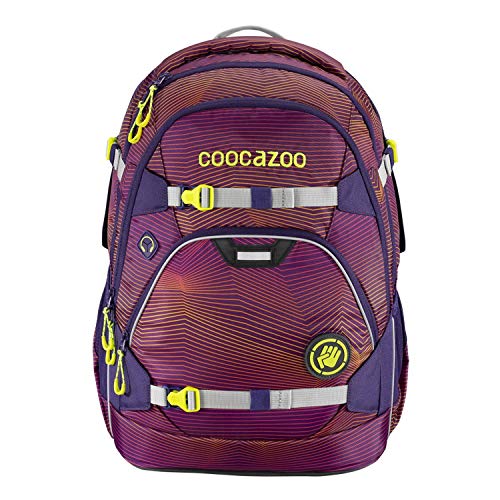 coocazoo Schulrucksack ScaleRale Soniclights Purple lila, ergonomischer Tornister, höhenverstellbar mit Brustgurt und Hüftgurt für Mädchen ab der 5. Klasse, 30 Liter im Sale